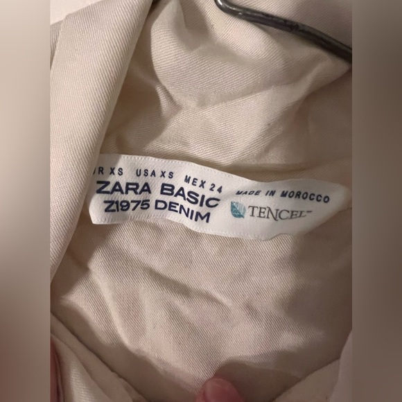 Zara Denim Shirt with Tie Collar - Picture 5 of 6